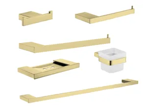 [ACCE-041] SET ACCESORIOS VALENCIA GOLD SATIN 6 PZAS