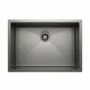 FREGADERO ACERO INOX 81X49X23 CMS  GUN METAL INDIVIDUAL