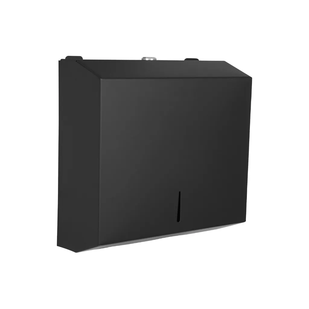 [DIS-010] DISPENSADOR DE TOALLIN MANUAL NEGRO MATE