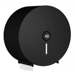 [DIS-009] DISPENSADOR DE PAPEL HIGIENICO JUMBO 9' MANUAL NEGRO MATE
