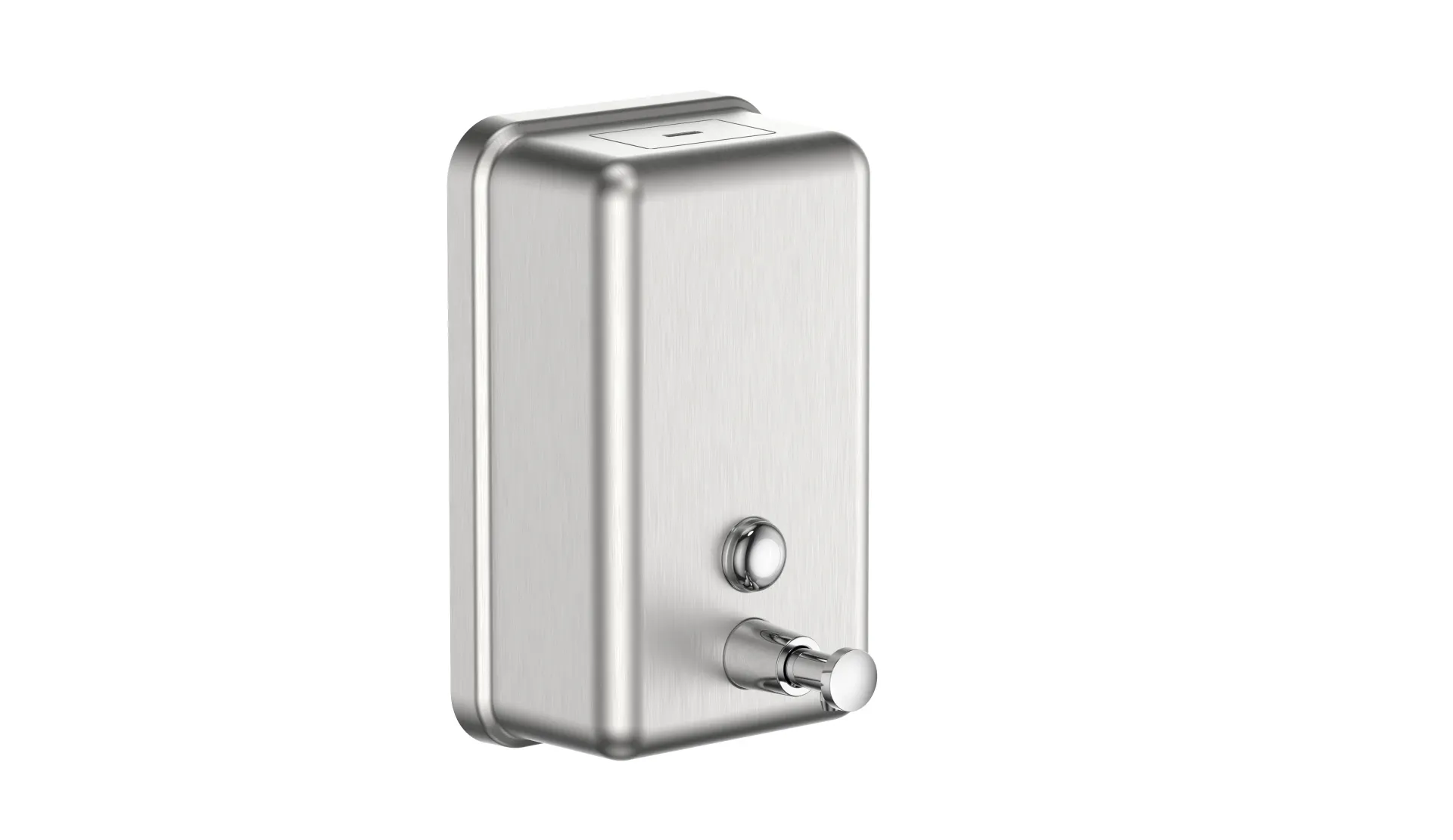 [DIS-011] DISPENSADOR DE JABON LIQUIDO MANUAL DE ACERO INOX 1100 ML