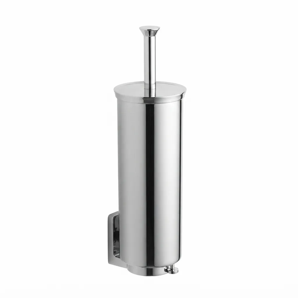 [ACCE-100] ESCOBILLERO DE PARED O SUELO ACERO INOXIDABLE CROMO