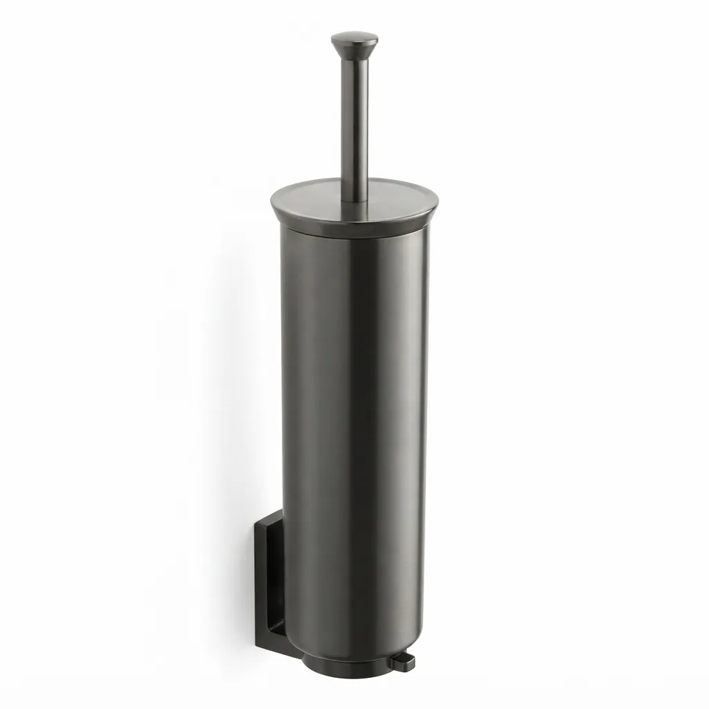 ESCOBILLERO DE PARED O SUELO ACERO INOXIDABLE GUN METAL