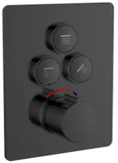 MIXER TERMOSTATICO CON PULSADORES 3 FUN NEGRO MATE