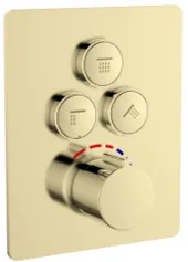 MIXER TERMOSTATICO CON PULSADORES 3 FUN GOLD SATIN