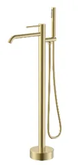 [GRIBA-003] GRIF/ MON/ DE BAÑERA DE PISO 2 FUNCIONES GOLD SATIN