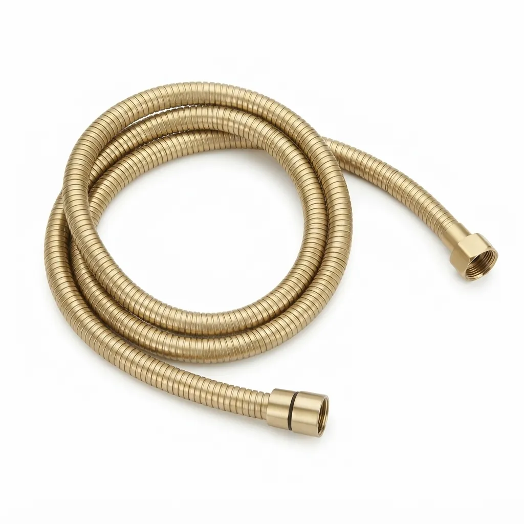 MANGUERA REFORZADA 1.2MTS 1/2X1/2 GOLD SATIN