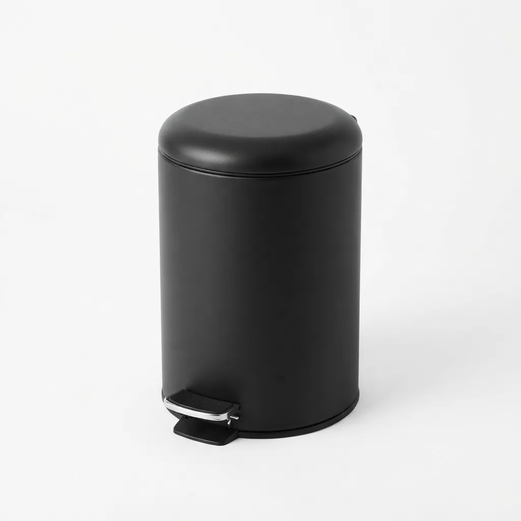 PAPELERA 5 LITROS DE ACERO INOXIDABLE 410 BLACK MATTE