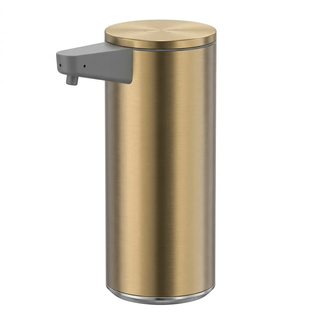 [DIS-102] DISPENSADOR DE JABON LIQUIDO CON SENSOR 200 ML GOLD SATIN