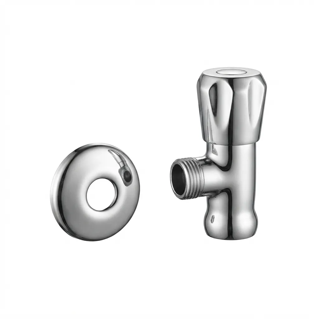 LLAVE DE ARRESTO 1/2X1/2 CROMO CON ROSETA