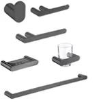 [ACCE-024] SET ACCESORIOS TOLEDO GUN METAL 6 PZAS