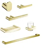 [ACCE-025] SET ACCESORIOS TOLEDO GOLD SATIN 6 PZAS
