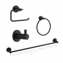 JUEGO DE ACCESORIOS SALERNO BLACK  MATTE (4 PZA)